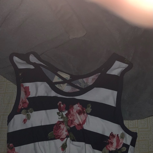 Maxi dress m-12/18 floral strip print dress - Picture 5 of 5